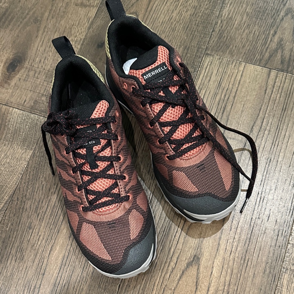 Merrell Black and Red Trail Sneakers